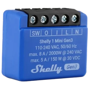 Shelly Plus 1 Mini Gen3 Frente