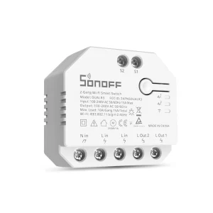 Módulo Inteligente de Relé Duplo Sonoff DualR3 Wi-Fi c/ Medidor de Energia