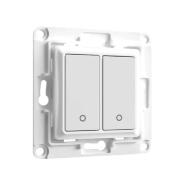 Shelly Wall Switch 2 Interruptor de Parede de 2 Botões p/ Módulos Shelly - Branco