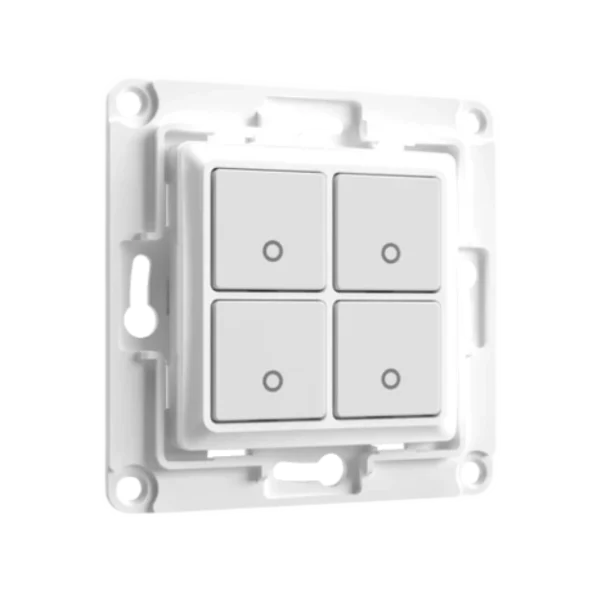 Shelly Wall Switch 4 Interruptor de Parede de 4 Botões p/ Módulos Shelly - Branco