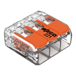 Ligador rápido 3 fios 0.2 a 4mm² (Pacote 10 uni.) 221-413 - Wago