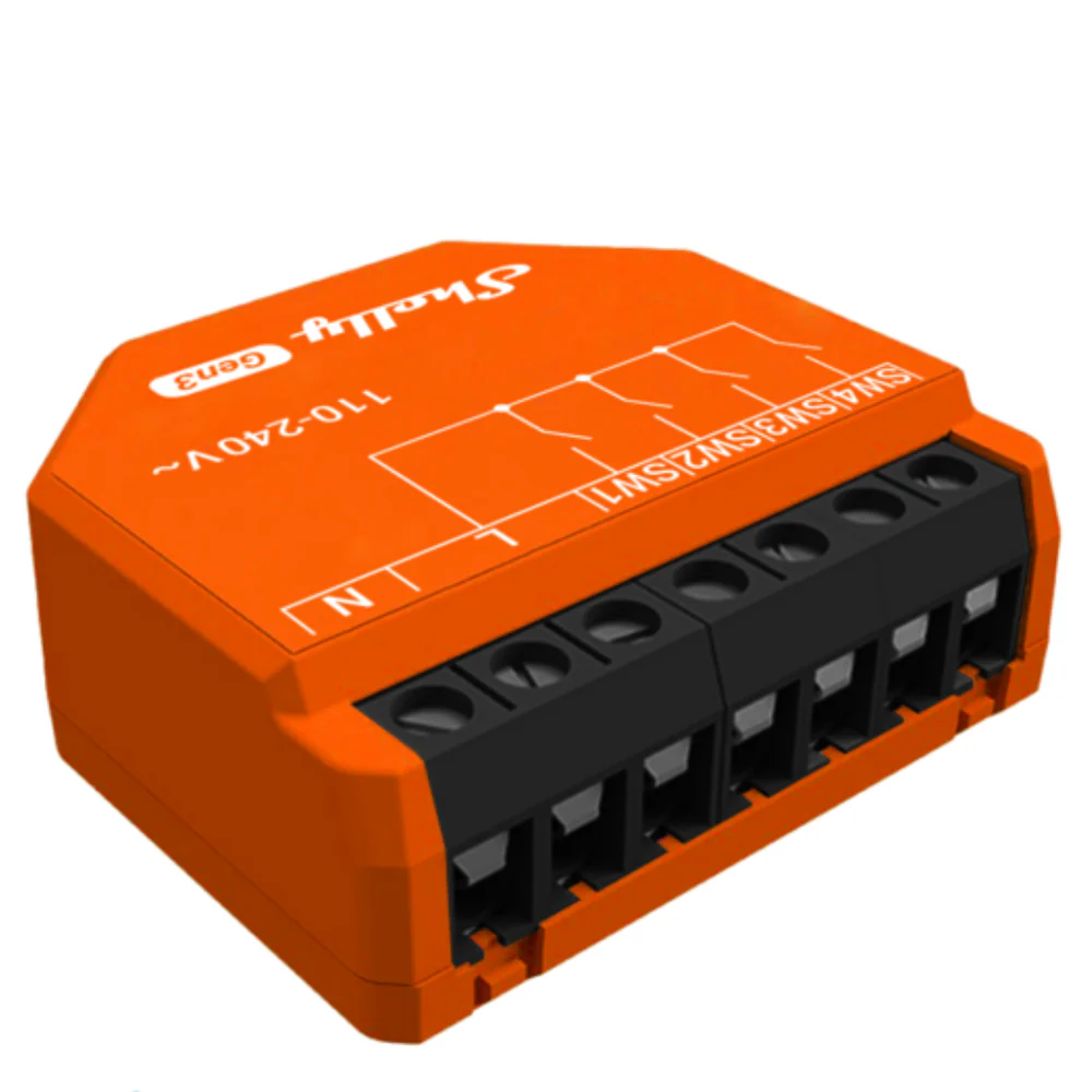 Shelly i4 Gen3 Módulo Ativador de Cenários AC Wi-Fi 4 Canais - Image 2