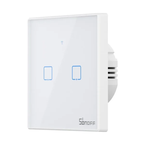 Sonoff TX T2 Interruptor Inteligente Touch de Encastrar Wi-Fi e RF Branco - 2C