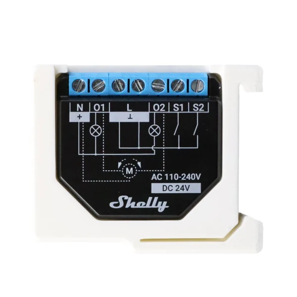 Suporte Calha DIN para Shelly Plus e Gen3 Domtec PC/ABS UL 94 V-0 Auto-extinguível - Branco