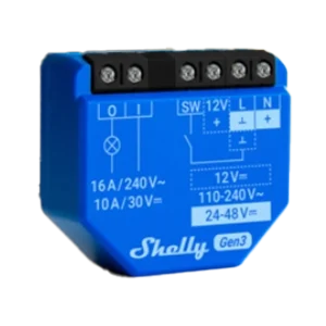 Shelly 1 Gen3 Módulo Inteligente Wi-Fi Relé com Contacto Seco