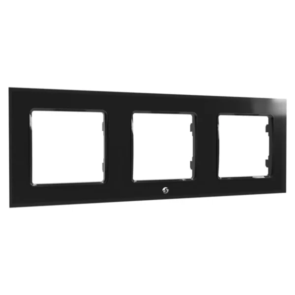 Shelly Wall Frame 3 Espelho para interruptores Shelly Wall Switch - Preto