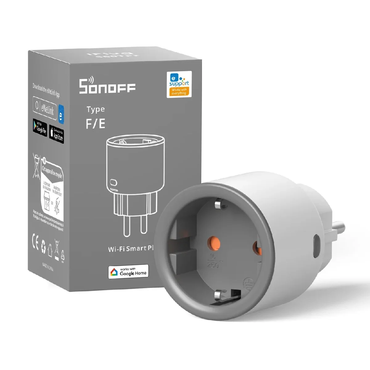 Sonoff S60TPF Tomada Inteligente Wi-Fi 230VAC (16A) c/ Medidor de Consumo