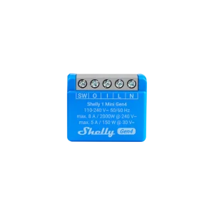 Shelly 1 Mini Gen4 - Módulo interruptor 8A Wi-Fi Zigbee Bluetooth Matter