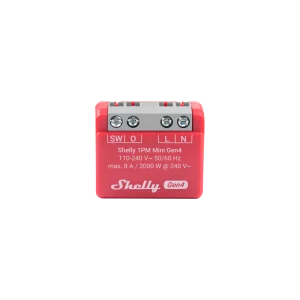 Shelly 1PM Mini Gen4 - Módulo interruptor 8A Wi-Fi Zigbee Bluetooth Matter c/ Medição de Energia