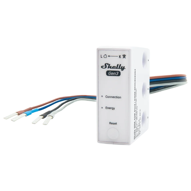 Shelly 3EM-63W Gen3 - Medidor de Energia Trifásico Compacto Wi-Fi - ligação por fio - Image 2