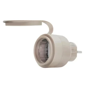 Shelly Outdoor Plug S Gen3 Mocha - Tomada Inteligente de Exterior c/ Medição de Consumo Wi-Fi 230VAC 12A IP54 - Bege