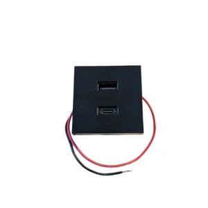 Shelly USB charger for Wall Display Stand Black - Módulo carregador USB (USB-A + USBC) 20W para Suporte de Wall Display - Preto