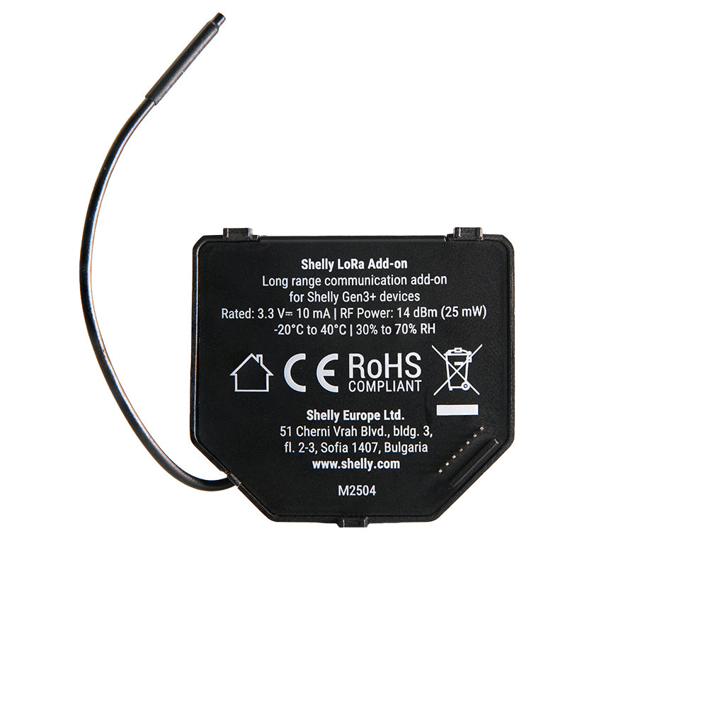 Shelly LoRa Add-on - Módulo Add-On de Comunicação LoRa (até 5km) para dispositivos Gen3/Gen4 - Image 3