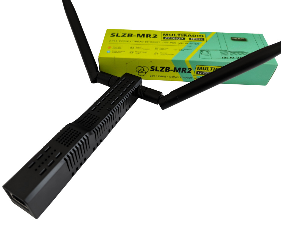 SMLIGHT SLZB-MR2 - Coordenador Multi rádio Zigbee + Thread PoE Ethernet USB Wi-Fi CC2652P+ EFR32MG21