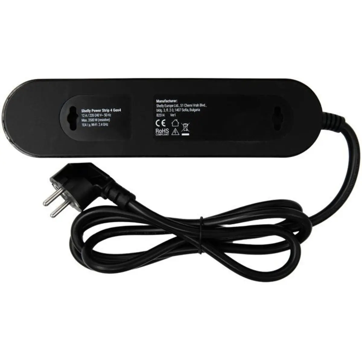 Shelly Power Strip 4 Gen4 - Bloco de 4 tomadas inteligentes (WiFi BT Zigbee Matter) c/ botões e cabo de 1.5m - Image 12